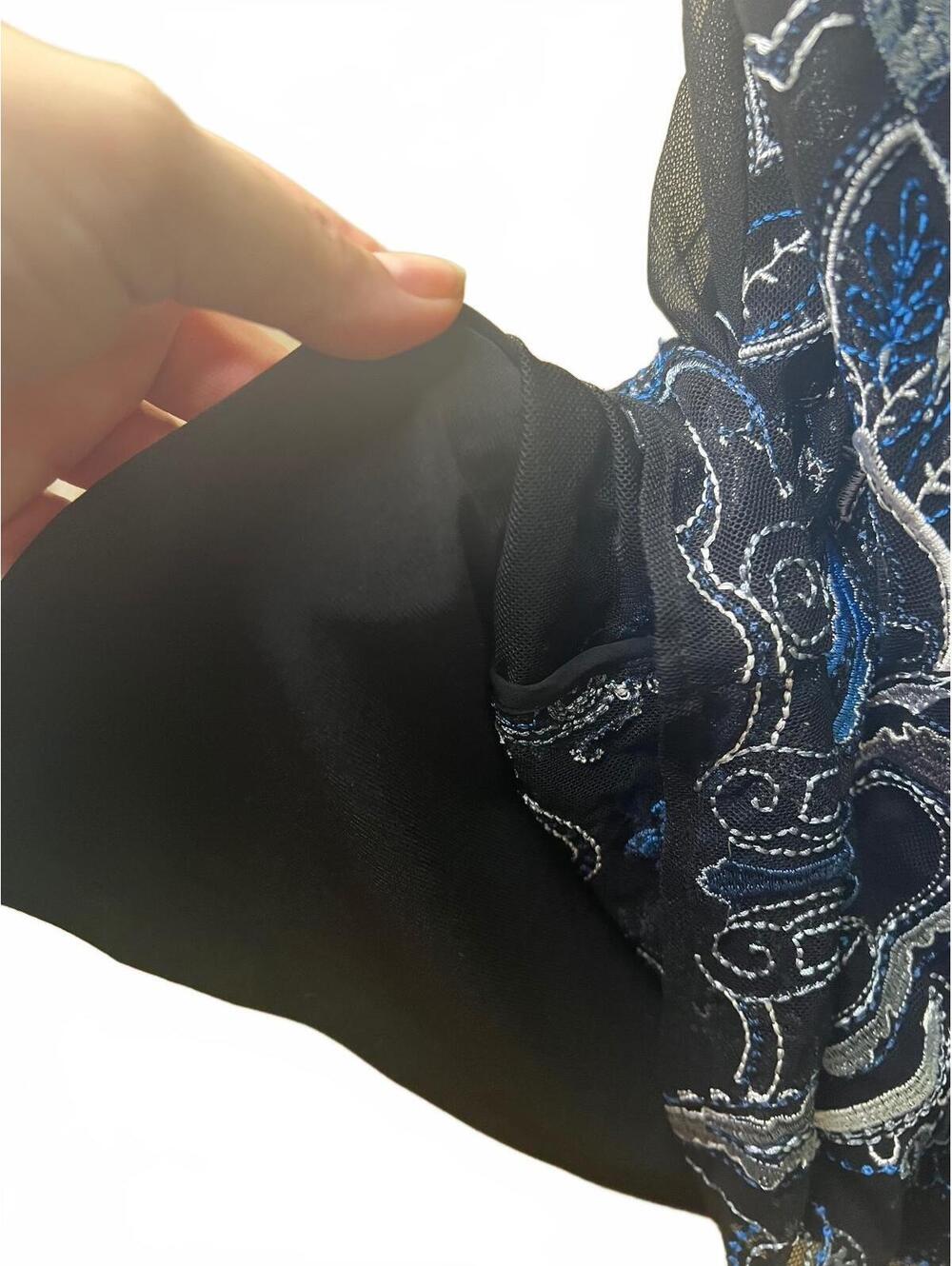 White House Black Market Embroidered Mesh Overlay Sleeveless Layered Top XXS - Picture 4 of 10
